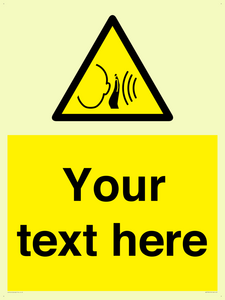 Custom warning sudden loud noise